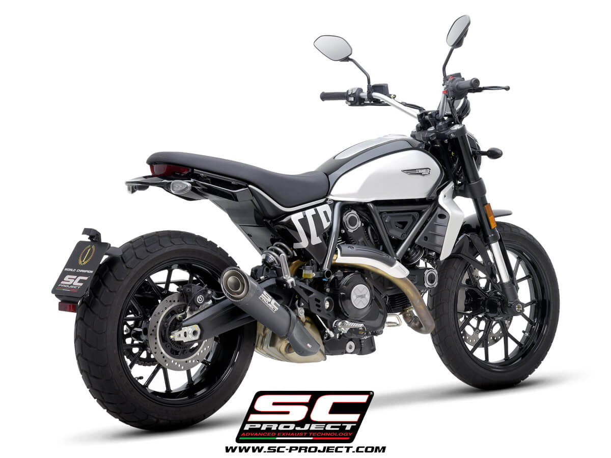 DUCATI SCRAMBLER 800 (2023) S1 titanium exhaust, matt black