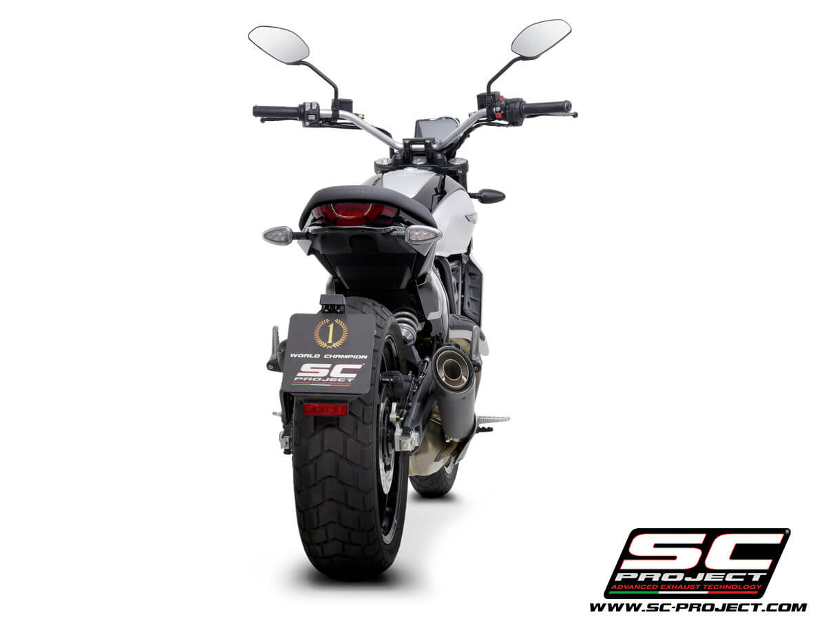 DUCATI SCRAMBLER 800 (2023) S1 titanium exhaust, matt black