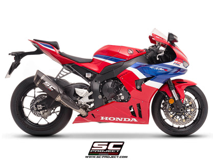 HONDA CBR1000RR-R (2024-2026) SC1-R (250mm) carbon fibre exhaust, with titanium exhaust valve