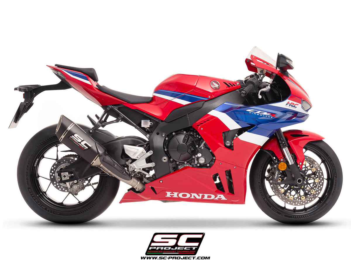 HONDA CBR1000RR-R (2024-2026) SC1-R (250mm) carbon fibre exhaust, with titanium exhaust valve