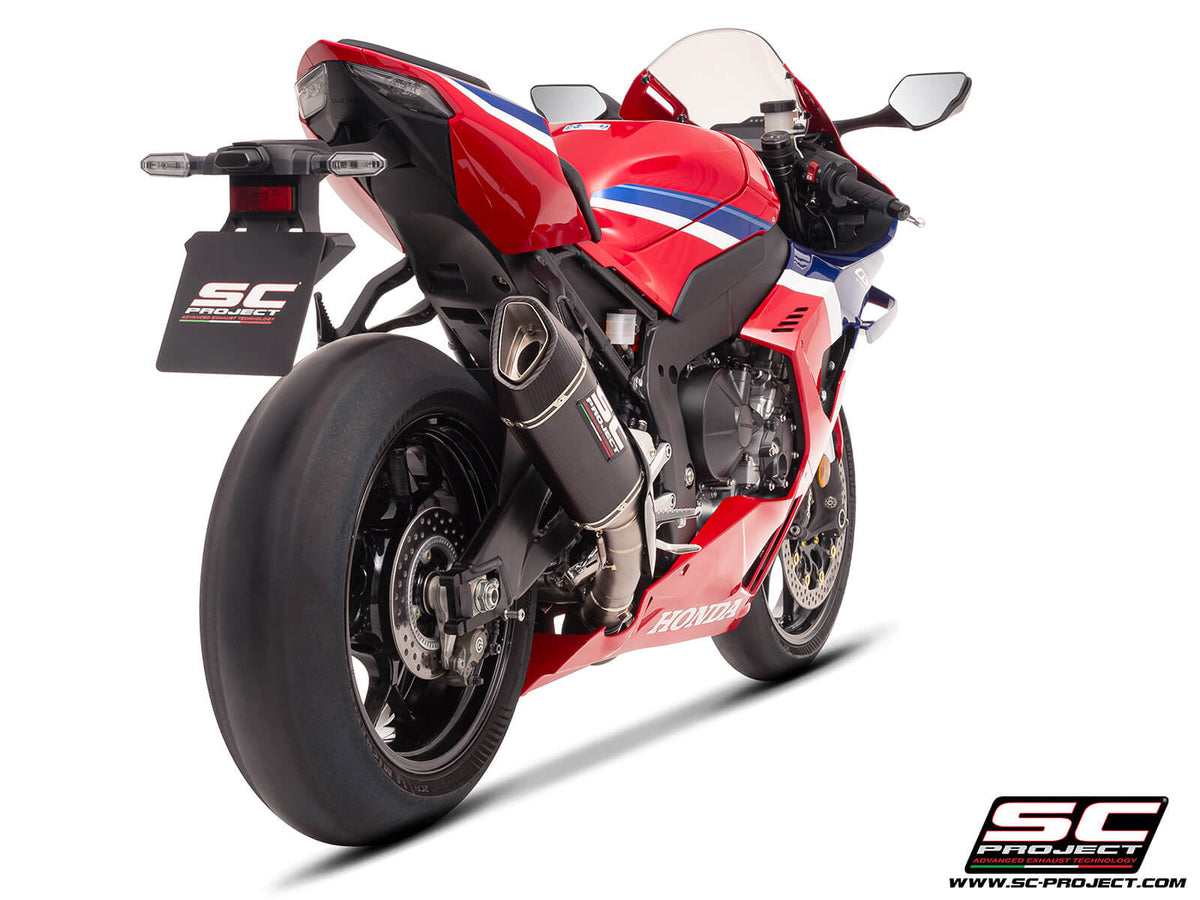 HONDA CBR1000RR-R (2024-2026) SC1-R (250mm) carbon fibre exhaust, with titanium exhaust valve