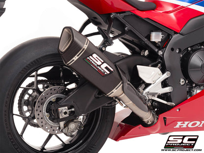 HONDA CBR1000RR-R (2024-2026) SC1-R (250mm) carbon fibre exhaust, with titanium exhaust valve