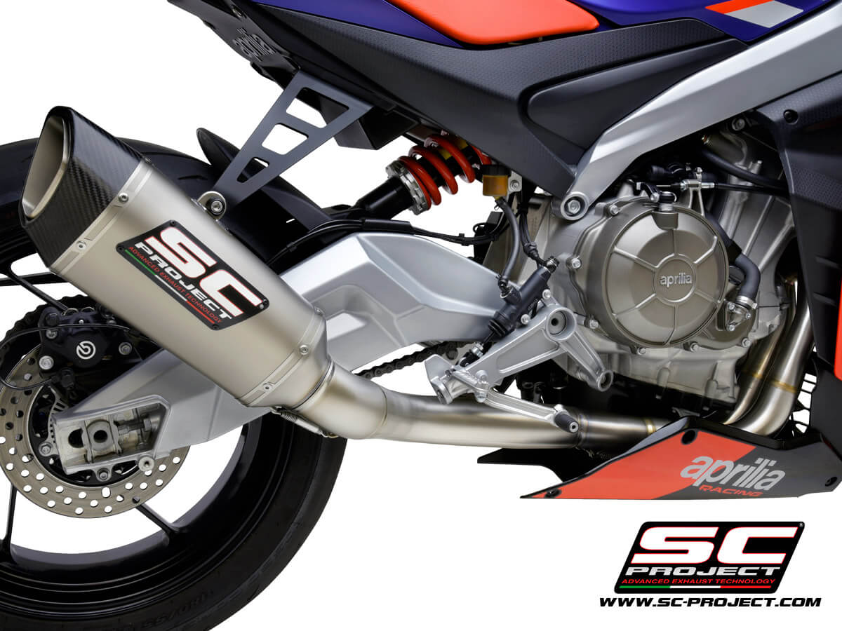 APRILIA RS 660 (2020 - 2024) Titanium Full Exhaust (2-1) with SC1-R Muffler