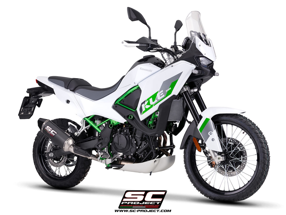 KAWASAKI KLE500 (2026) MX carbon fibre exhaust (dual positions mounting*)