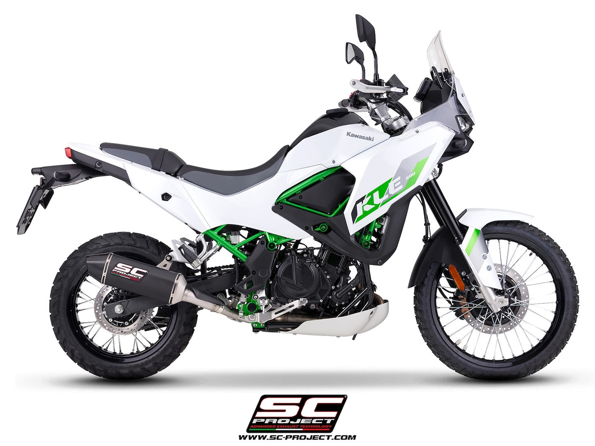 KAWASAKI KLE500 (2026) MX carbon fibre exhaust (dual positions mounting*)
