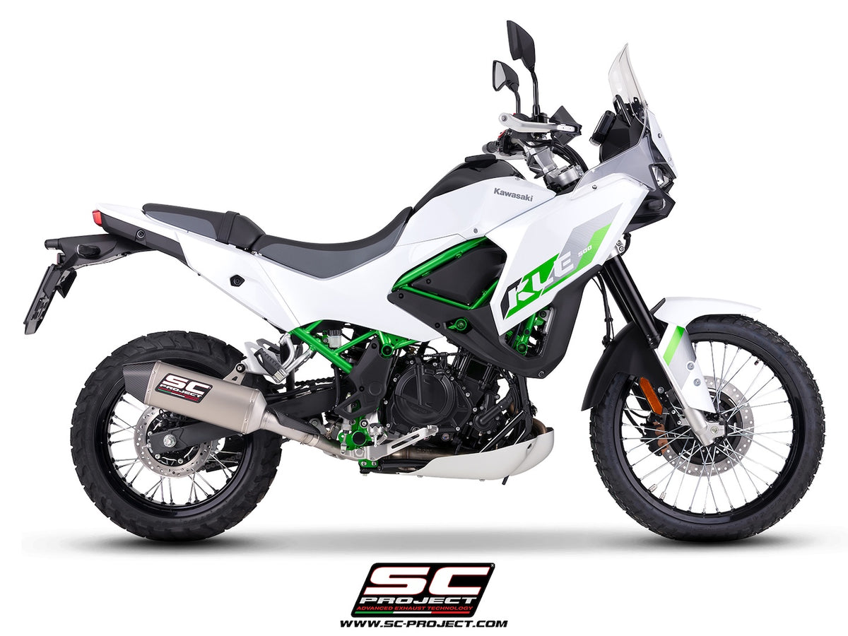 KAWASAKI KLE500 (2026) MX titanium exhaust (dual positions mounting*)