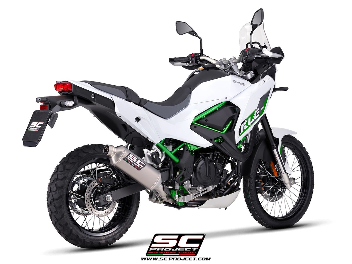 KAWASAKI KLE500 (2026) Rally Raid titanium exhaust (dual positions mounting*)