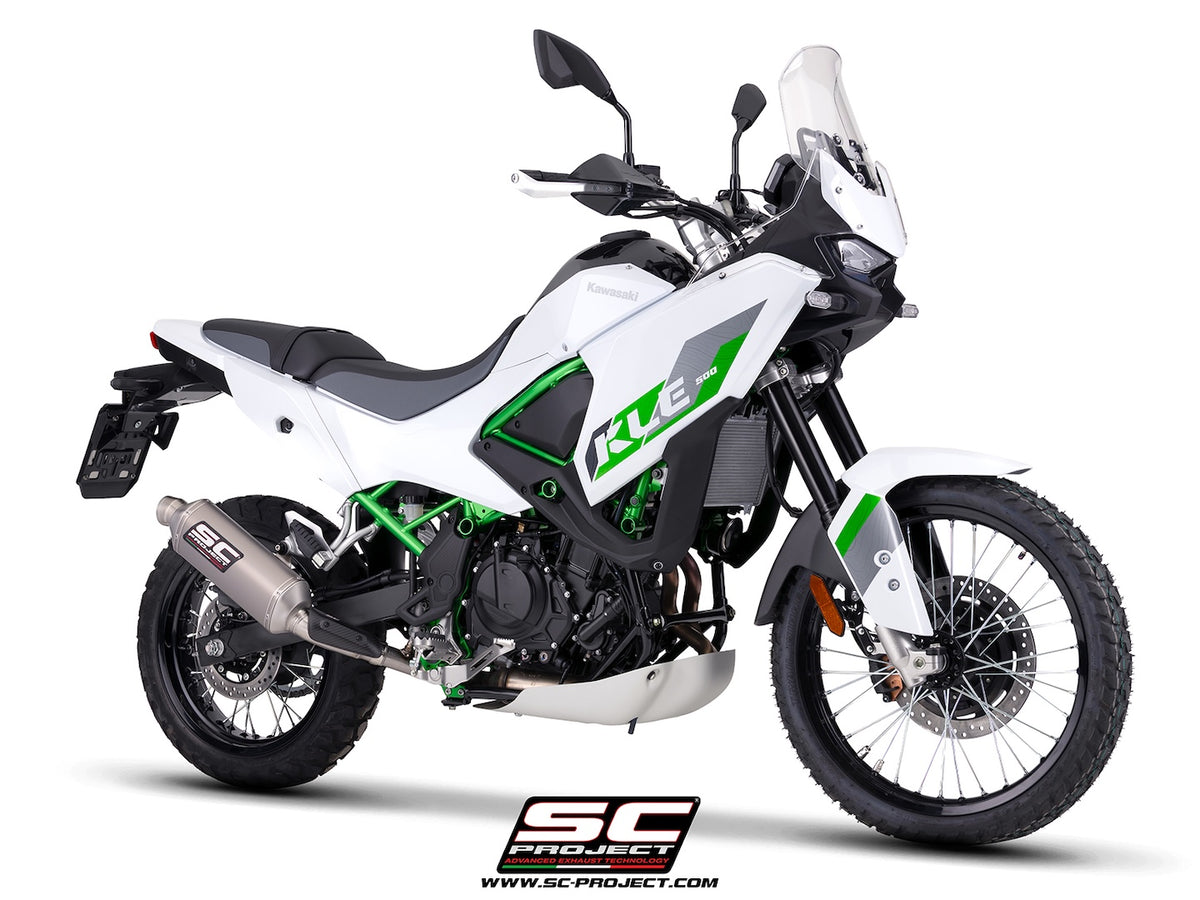 KAWASAKI KLE500 (2026) Rally Raid titanium exhaust (dual positions mounting*)