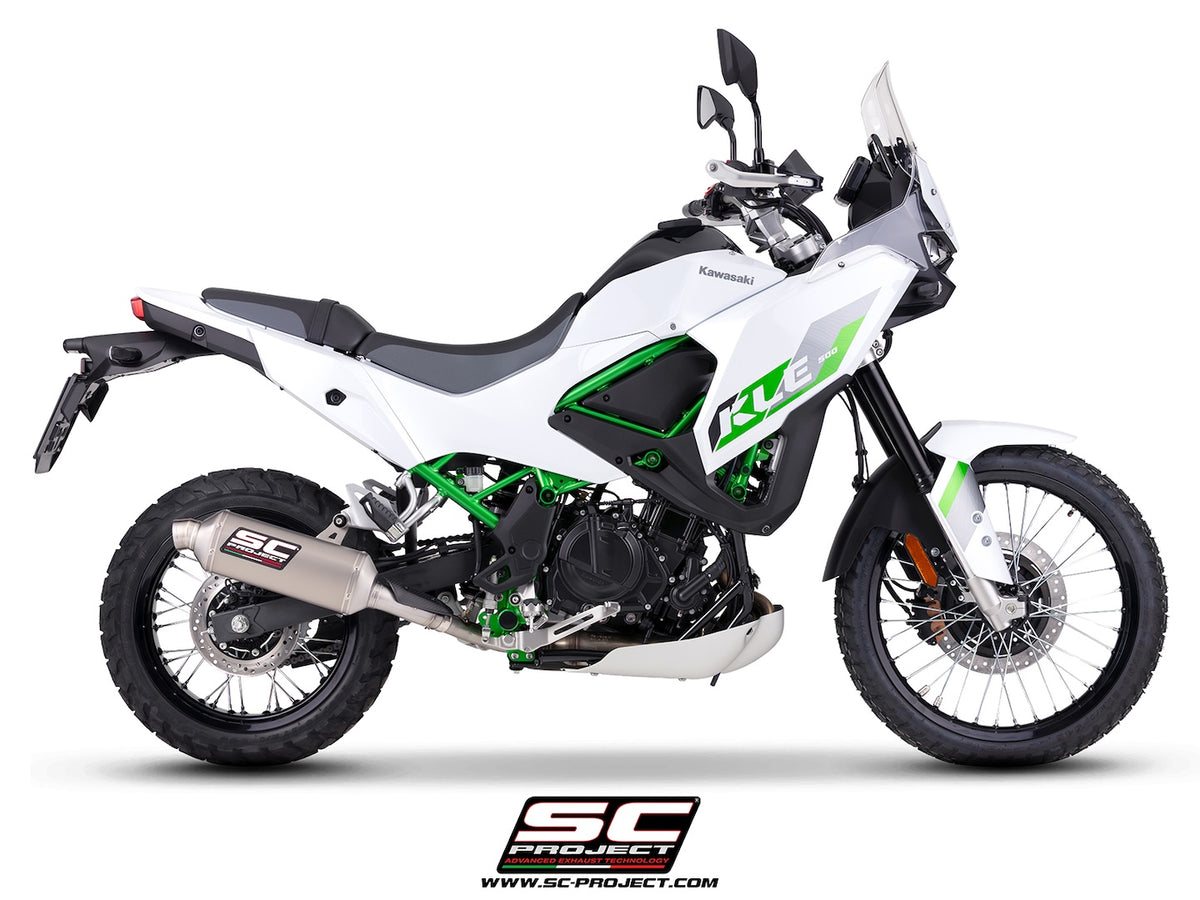 KAWASAKI KLE500 (2026) Rally Raid titanium exhaust (dual positions mounting*)