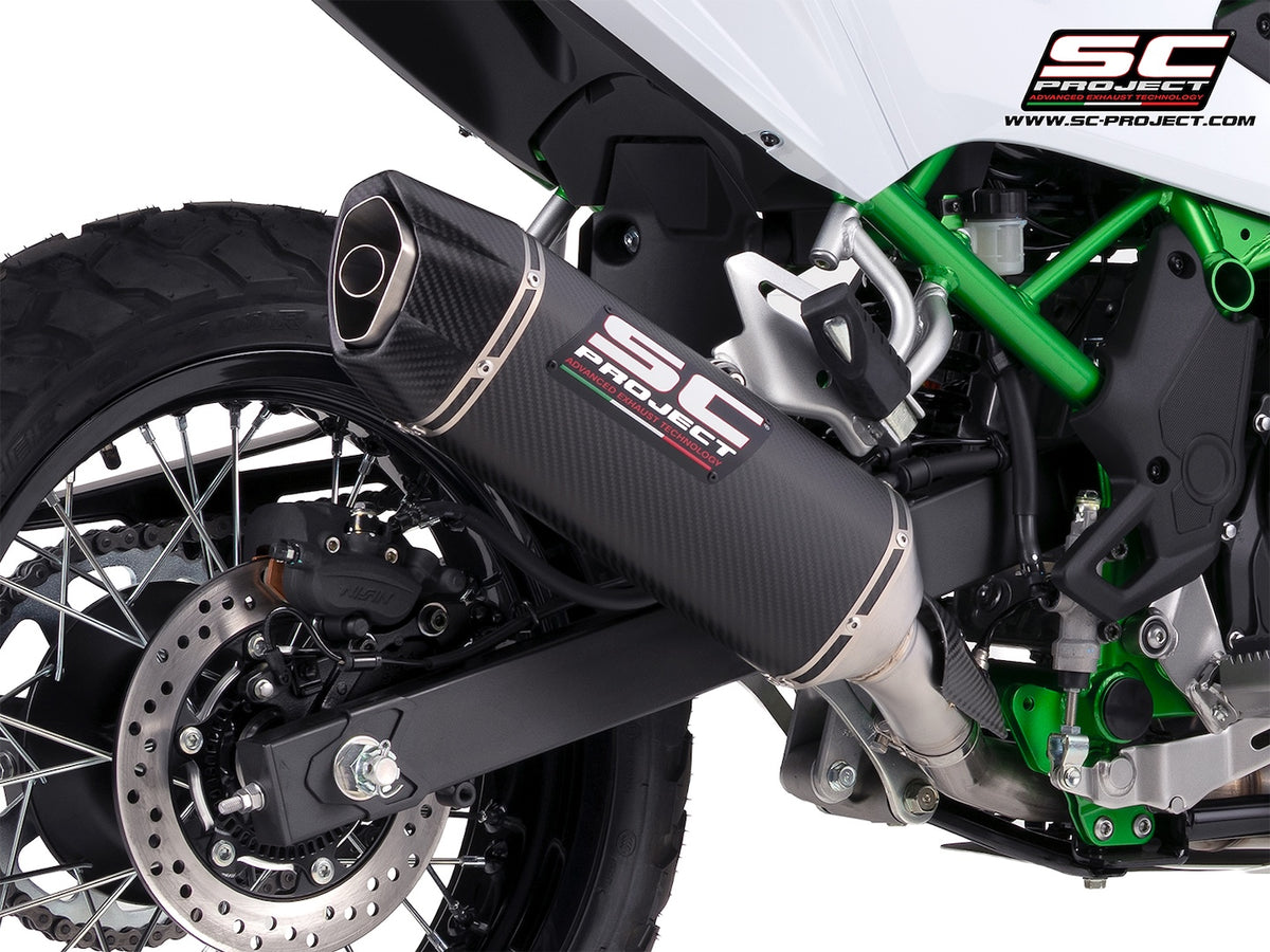 KAWASAKI KLE500 (2026) SC1-X carbon fibre exhaust (dual positions mounting*)