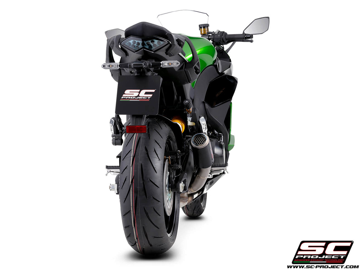 KAWASAKI Ninja 1100SX - SE (2025 - 2026) CR-T carbon fibre exhaust, with stoneguard grid