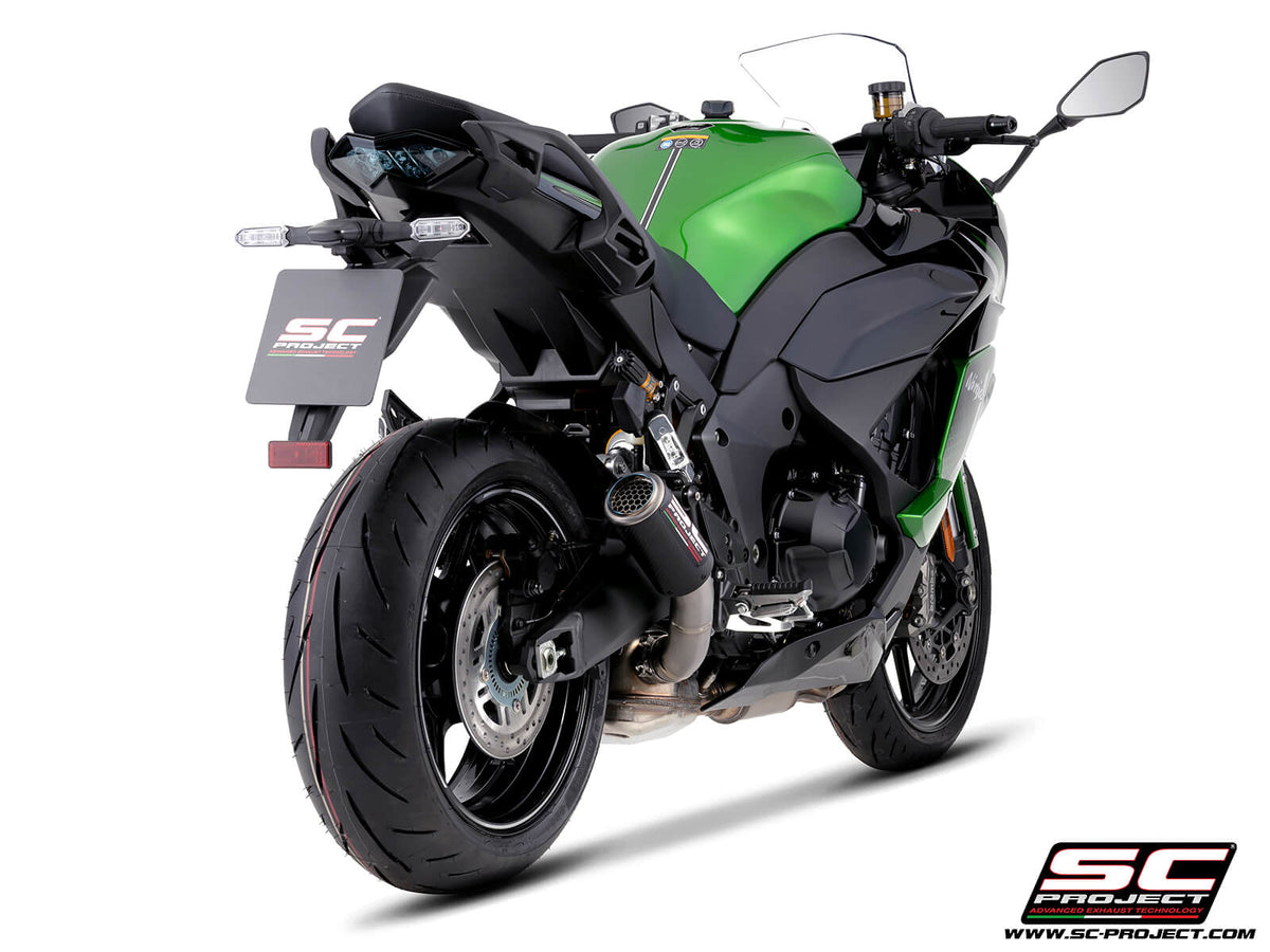 KAWASAKI Ninja 1100SX - SE (2025 - 2026) CR-T carbon fibre exhaust, with stoneguard grid