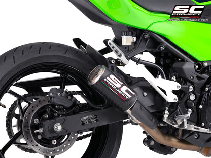 KAWASAKI NINJA 500 (2024 - 2026) CR-T carbon fibre exhaust, with stoneguard grid