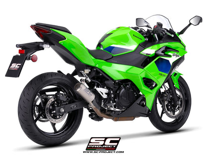 KAWASAKI NINJA 500 (2024 - 2026) CR-T titanium exhaust, with stoneguard grid