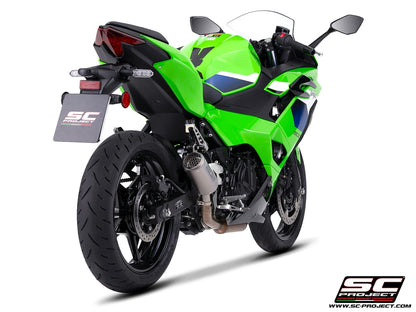 KAWASAKI NINJA 500 (2024 - 2026) CR-T titanium exhaust, with stoneguard grid