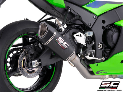 KAWASAKI NINJA ZX-10R - RR (2026) SC1-R carbon fibre exhaust, with de-cat link pipe, 250 mm