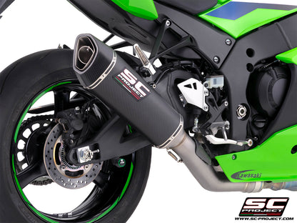 KAWASAKI NINJA ZX-10R - RR (2026) SC1-R carbon fibre exhaust, with de-cat link pipe, 350 mm