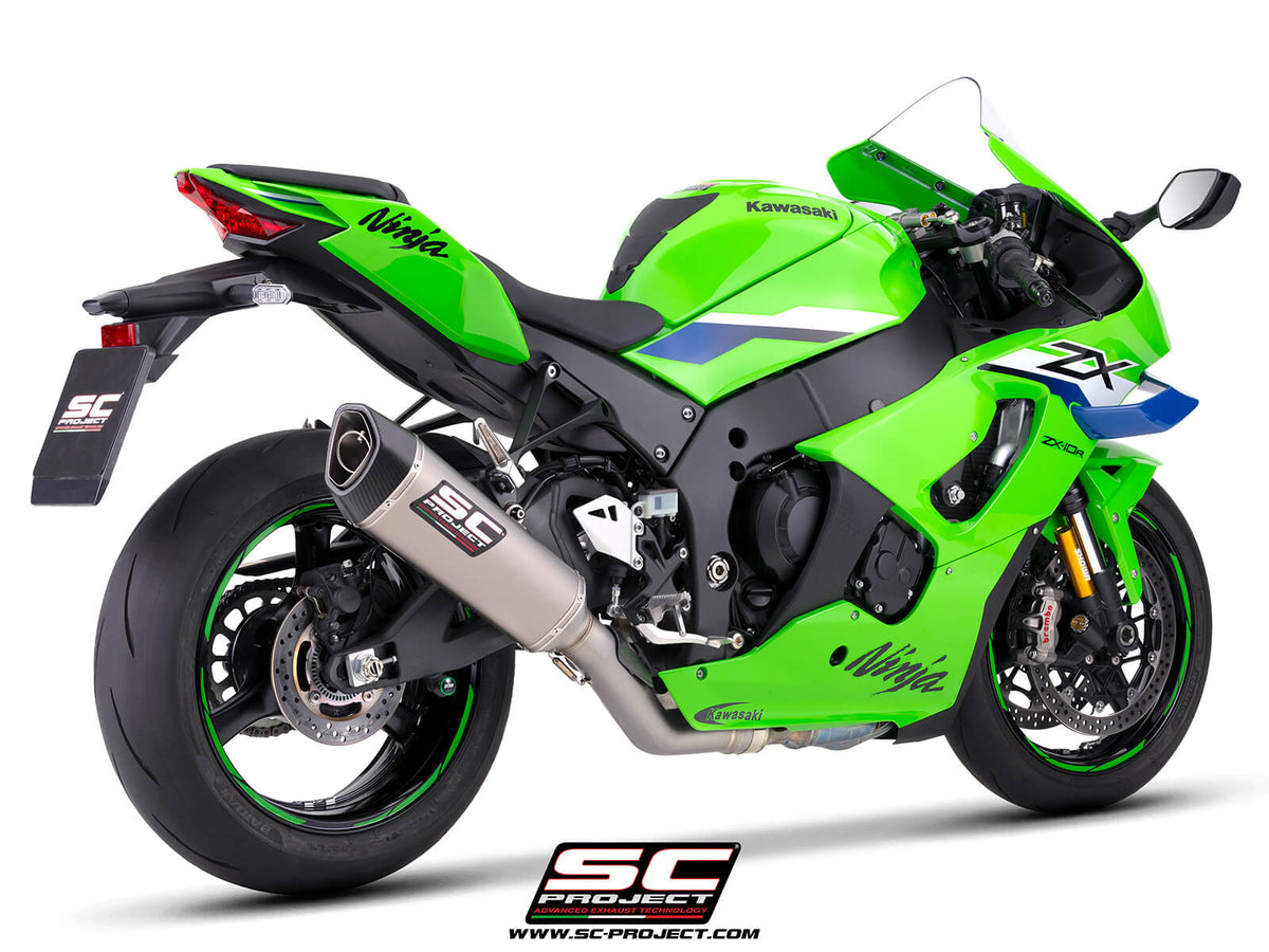 KAWASAKI NINJA ZX-10R - RR (2026) SC1-R titanium exhaust, with de-cat link pipe, 350 mm