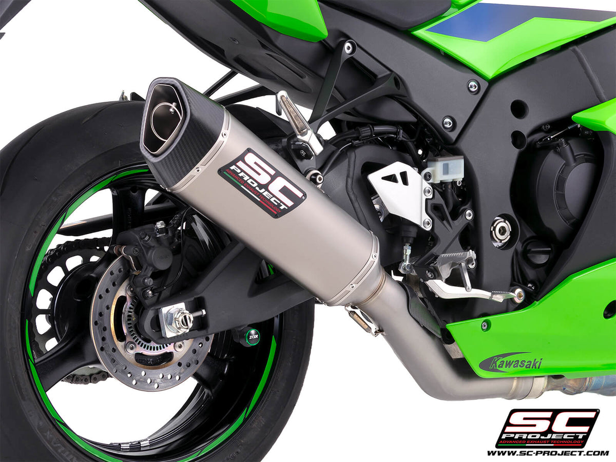 KAWASAKI NINJA ZX-10R - RR (2026) SC1-R titanium exhaust, with de-cat link pipe, 350 mm