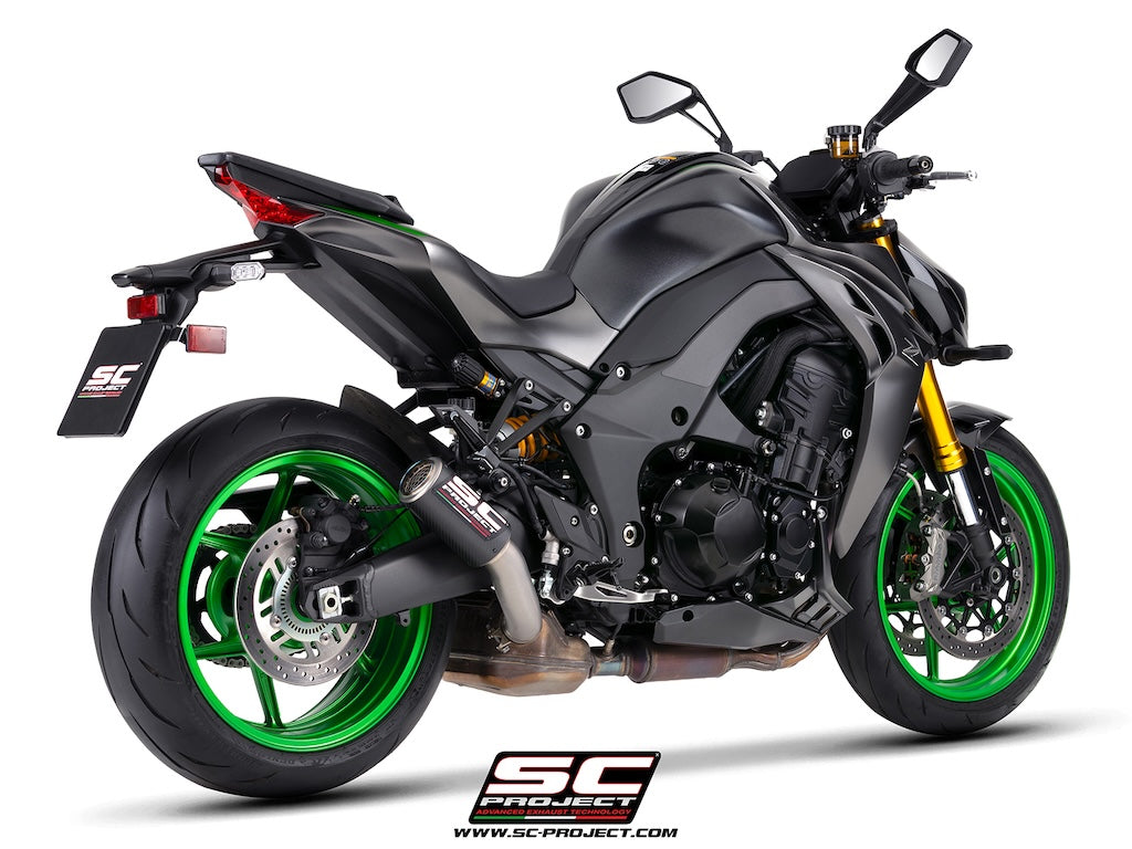 Kawasaki Z1100 - SE (2026) CR-T carbon fibre exhaust, with stoneguard grid