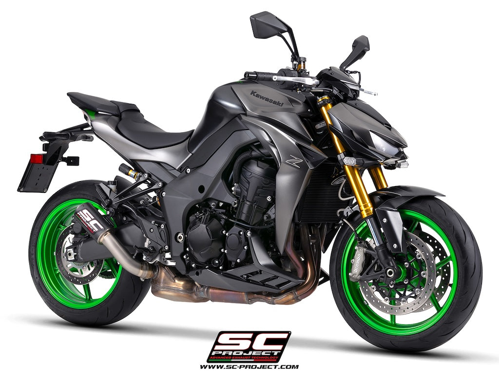 Kawasaki Z1100 - SE (2026) CR-T carbon fibre exhaust, with stoneguard grid