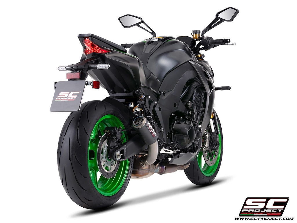 Kawasaki Z1100 - SE (2026) CR-T carbon fibre exhaust, with stoneguard grid
