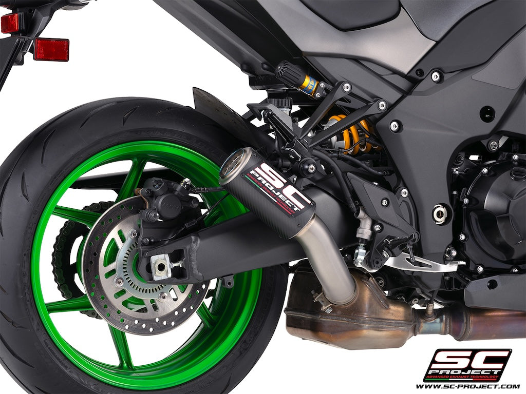 Kawasaki Z1100 - SE (2026) CR-T carbon fibre exhaust, with stoneguard grid