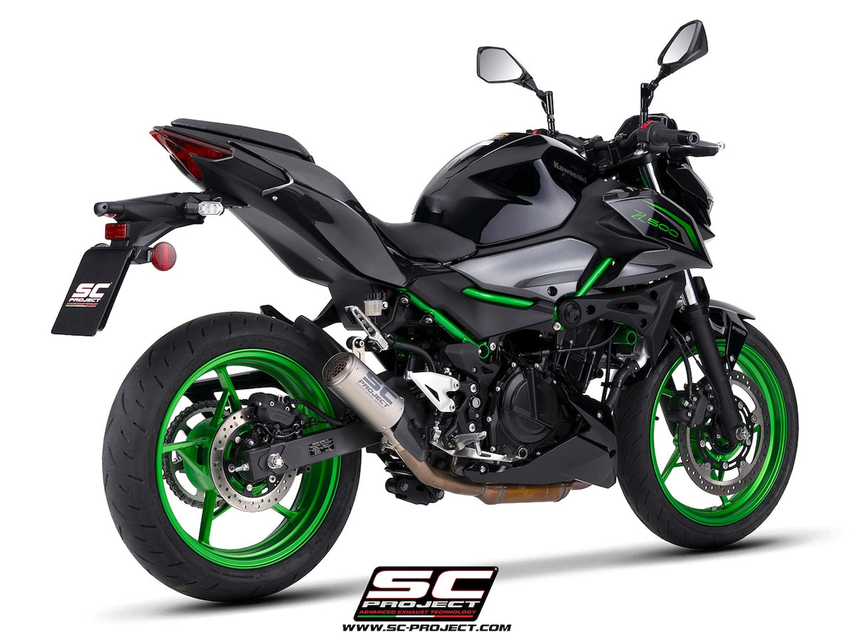 KAWASAKI Z500 (2024 - 2026) CR-T titanium exhaust, with stoneguard grid
