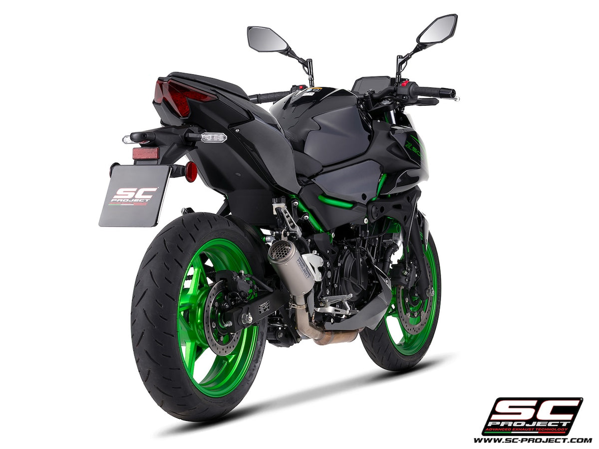 KAWASAKI Z500 (2024 - 2026) CR-T titanium exhaust, with stoneguard grid
