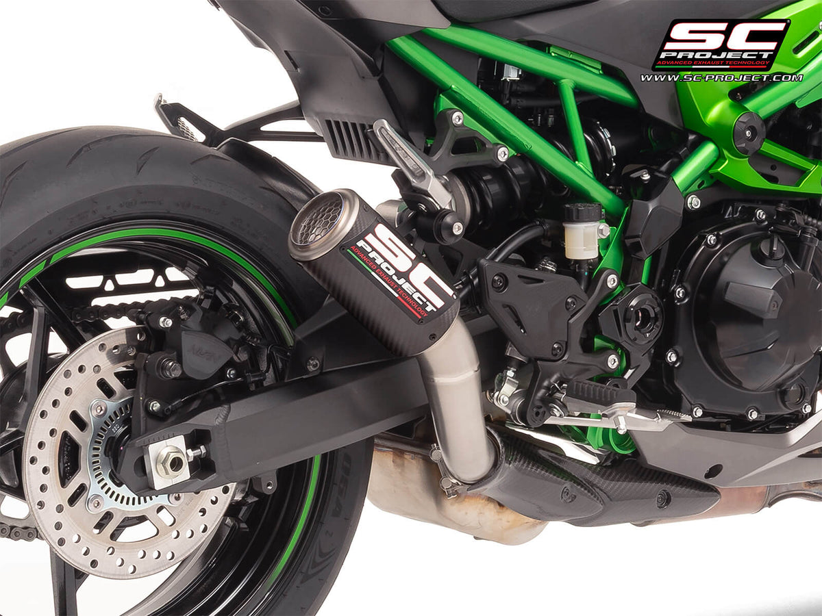 KAWASAKI Z900 (2025-2026) CR-T carbon exhaust, with stoneguard grid