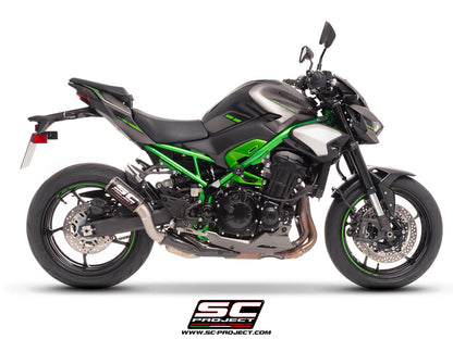 KAWASAKI Z900 (2025-2026) CR-T carbon exhaust, with stoneguard grid
