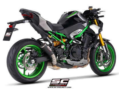 KAWASAKI Z900 - Z900 A2 (2025 - 2026) CR-T M2 Ti-Carbon, carbon/titanium fibre exhaust, with stoneguard grid