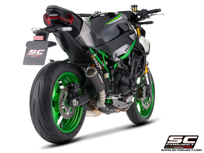 KAWASAKI Z900 - Z900 A2 (2025 - 2026) CR-T M2 Ti-Carbon, carbon/titanium fibre exhaust, with stoneguard grid