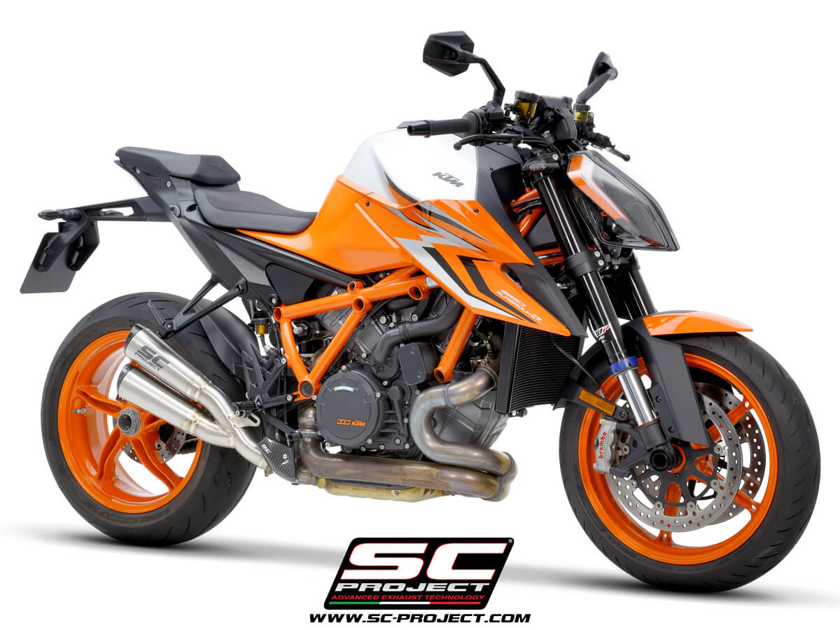 KTM 1290 SUPER DUKE R (2020) - EURO 4 Twin S1-CNC titanium exhaust, with CNC machined end cap