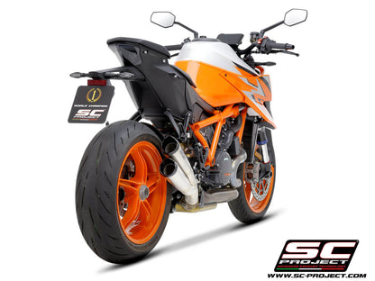 KTM 1290 SUPER DUKE R (2020) - EURO 4 Twin S1-CNC titanium exhaust, with CNC machined end cap