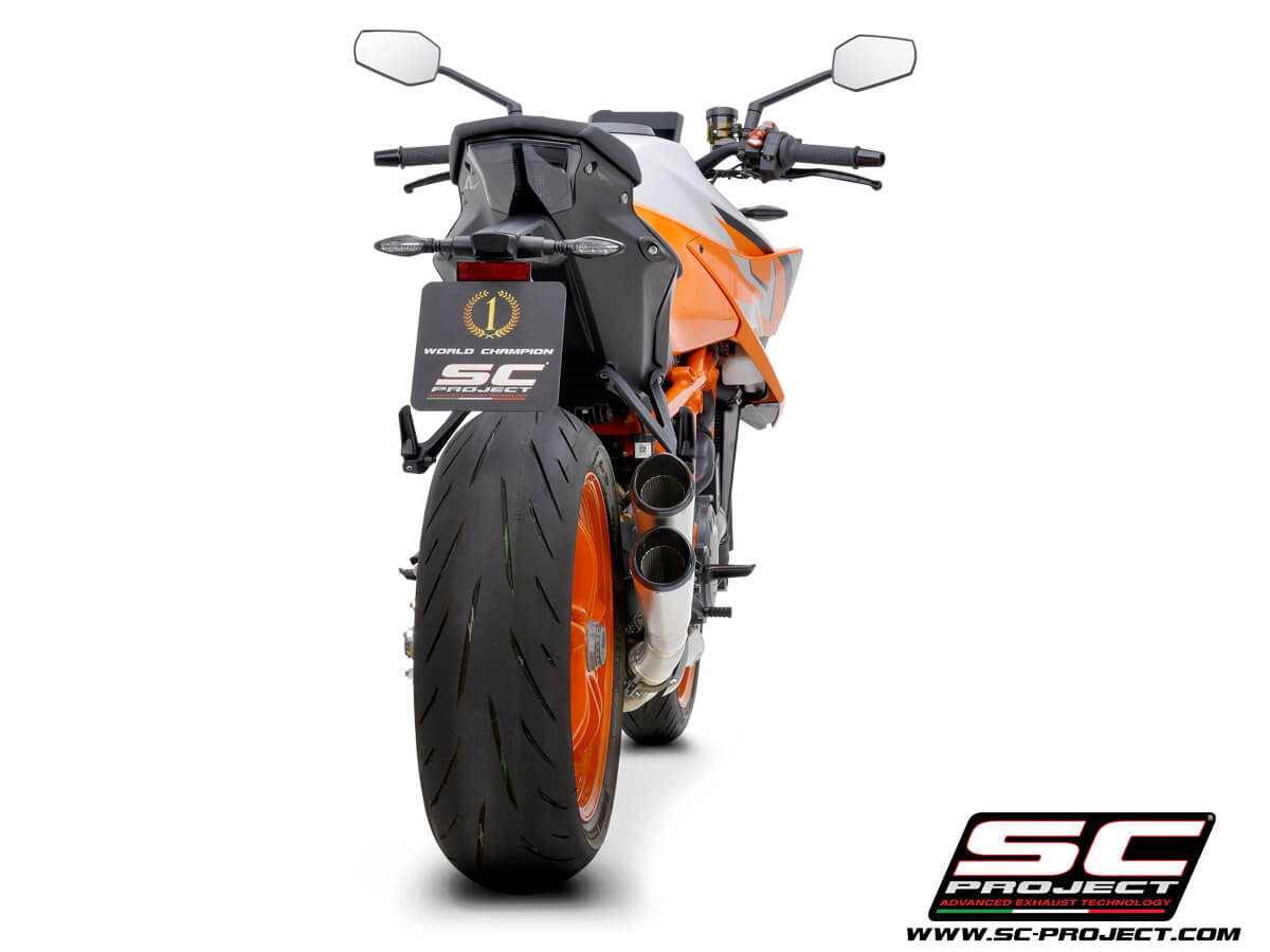 KTM 1290 SUPER DUKE R (2020) - EURO 4 Twin S1-CNC titanium exhaust, with CNC machined end cap