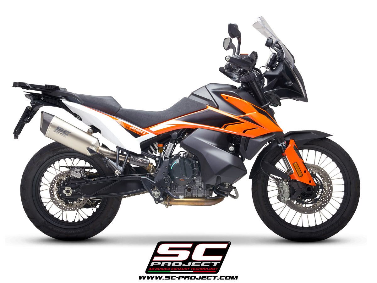 KTM 890 ADVENTURE R (2025-2026) De-cat link pipe stainless steel, compatible with specific SC-Project range and OEM exhaust