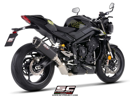 STREET TRIPLE 765 R - RS - R A2 (2024 - 2026) - EURO 5+ 3-1 stainless steel full exhaust system, with SC1-X carbon fibre exhaust