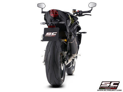 STREET TRIPLE 765 R - RS - R A2 (2024 - 2026) - EURO 5+ 3-1 stainless steel full exhaust system, with SC1-X carbon fibre exhaust