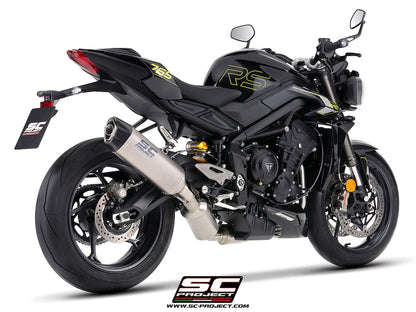 STREET TRIPLE 765 R - RS - R A2 (2024 - 2026) - EURO 5+ 3-1 stainless steel full exhaust system, with SC1-X titanium exhaust