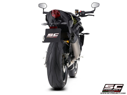STREET TRIPLE 765 R - RS - R A2 (2024 - 2026) - EURO 5+ 3-1 stainless steel full exhaust system, with SC1-X titanium exhaust