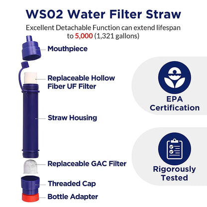 SURVIVAL Water Filter Straw