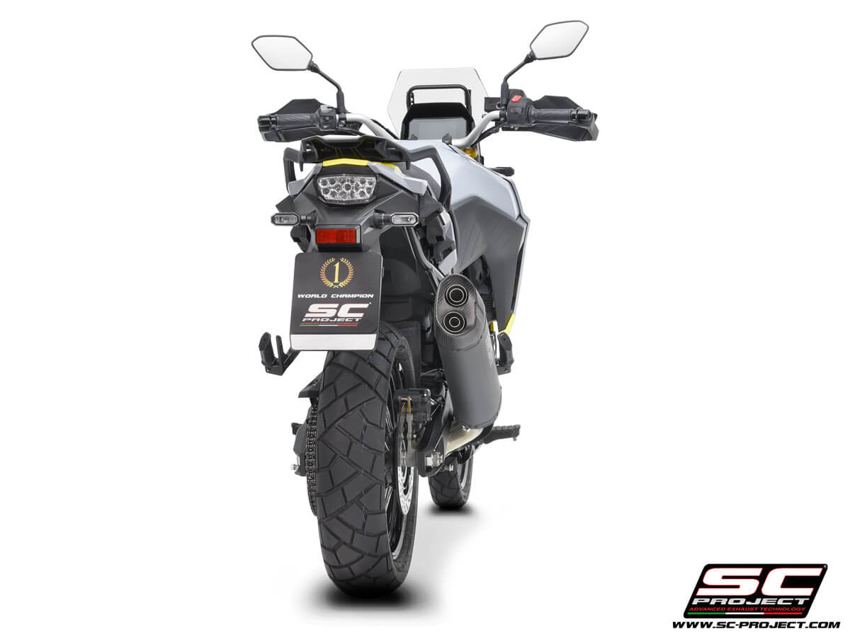 Suzuki V-STROM 800DE / 800SE (2023 - 2025) Adventure titanium exhaust, matt black