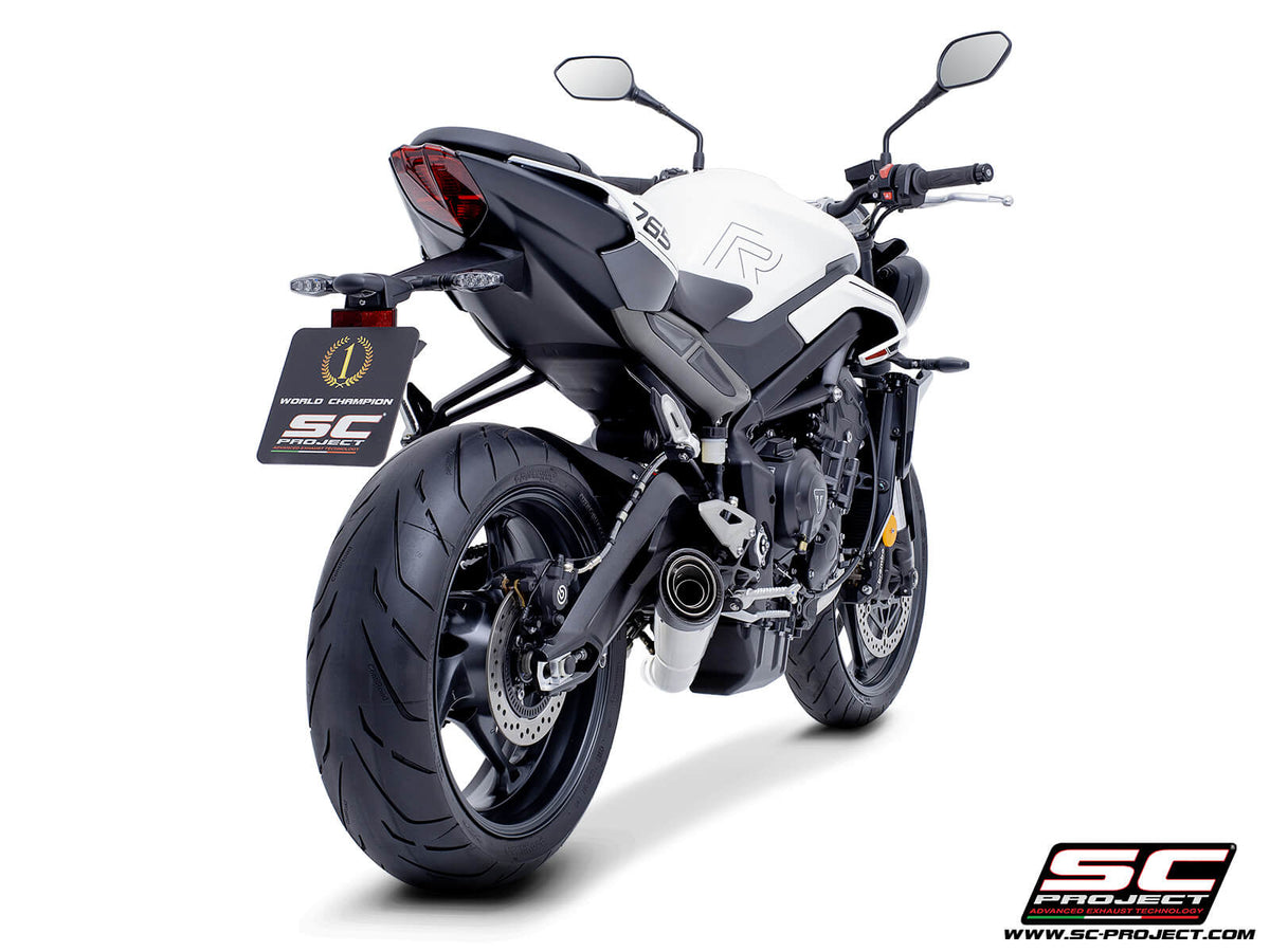 Triumph STREET TRIPLE 765 R - RS (2023 - 2024) 3-1 Stainless steel full exhaust system, with S1 stainless steel exhaust