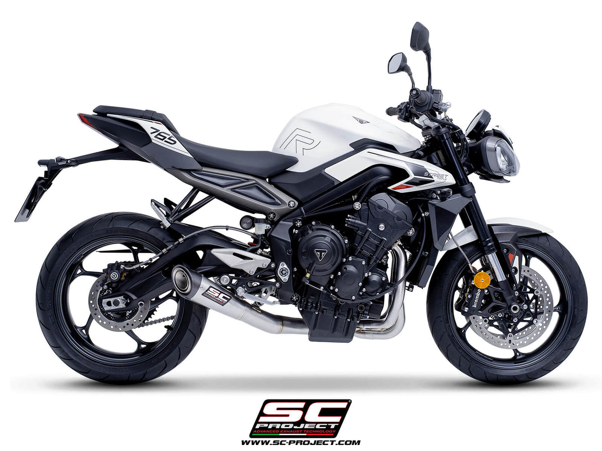 Triumph STREET TRIPLE 765 R - RS (2023 - 2024) 3-1 Stainless steel full exhaust system, with S1 stainless steel exhaust