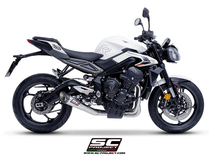 Triumph STREET TRIPLE 765 R - RS (2023 - 2024) 3-1 Stainless steel full exhaust system, with S1 stainless steel exhaust