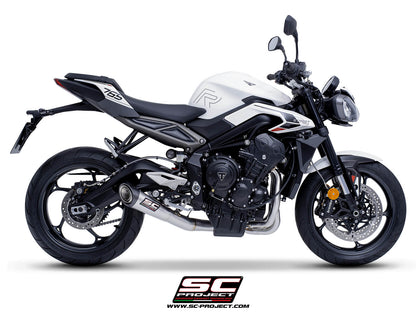 Triumph STREET TRIPLE 765 R - RS (2024-2026) - EURO 5+ 3-1 Stainless steel full exhaust system, with S1 stainless steel exhaust