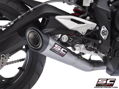 Triumph STREET TRIPLE 765 R - RS (2024-2026) - EURO 5+ 3-1 Stainless steel full exhaust system, with S1 stainless steel exhaust