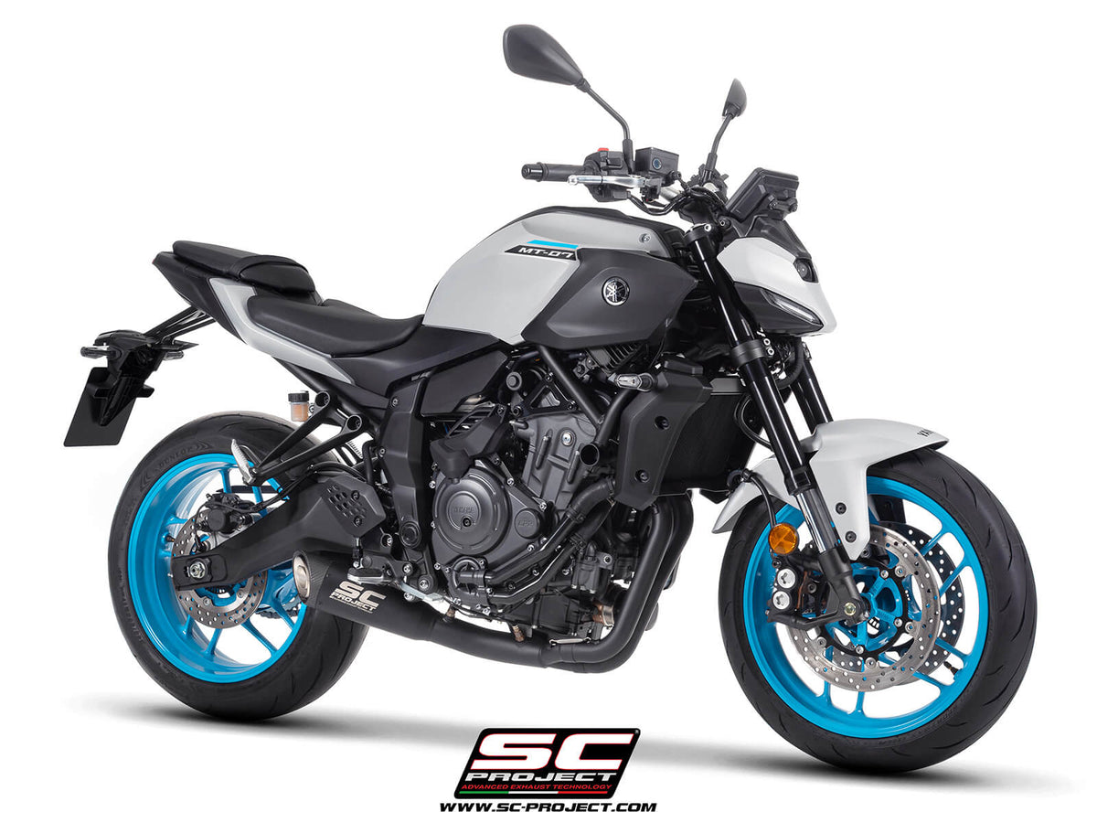 Yamaha MT-07 (2025-2026) 2-1 Stainless steel full exhaust system, matt black, with S1 stainless steel exhaust