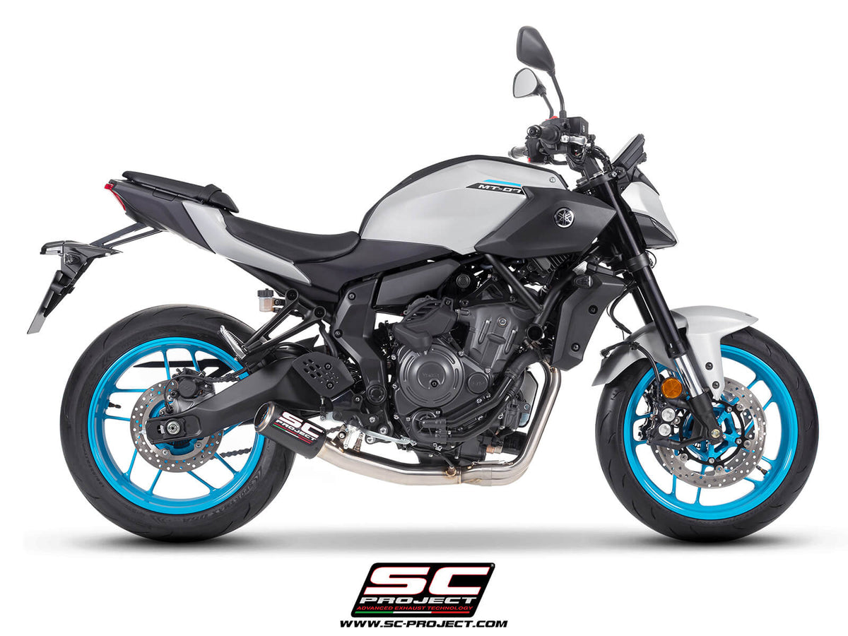 Yamaha MT-07 (2025-2026) 2-1 Stainless steel full exhaust system, with CR-T carbon fibre exhaust